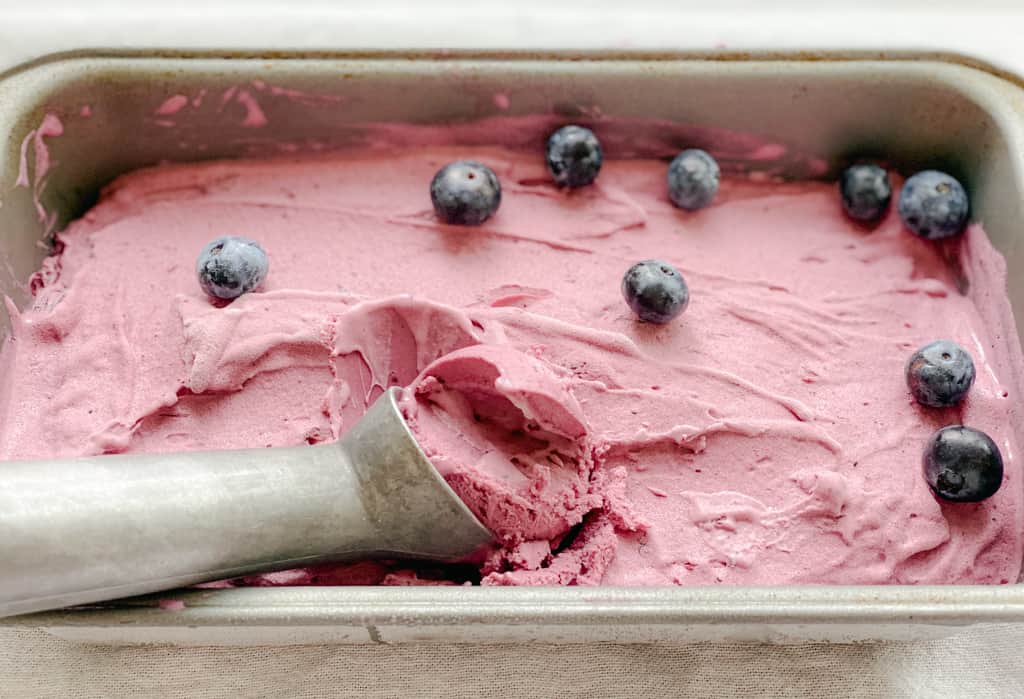blueberry ice cream pure maple syrup date paste