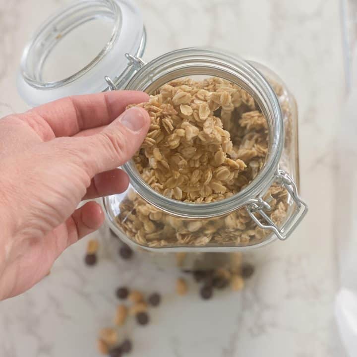 granola in a jar