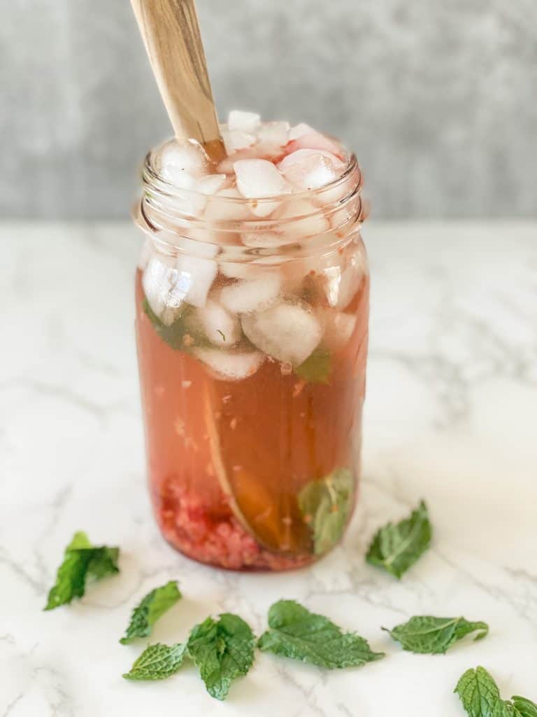 raspberry mint iced tea 