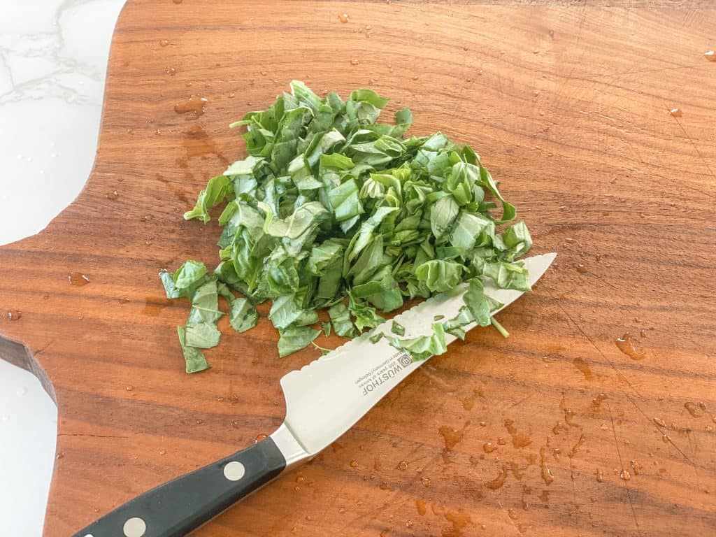 chopped basil