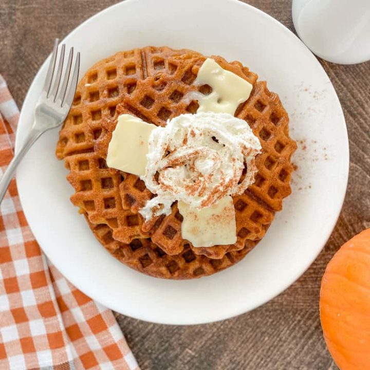 Pumpkin Sourdough Waffles